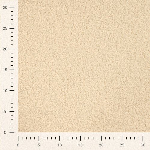 Tissu Teddy bouclette écru