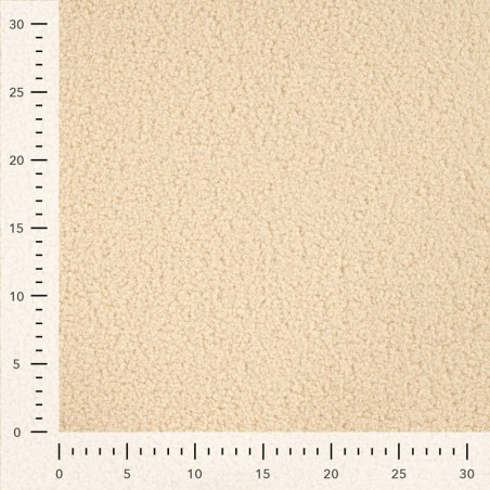Tissu Teddy bouclette écru