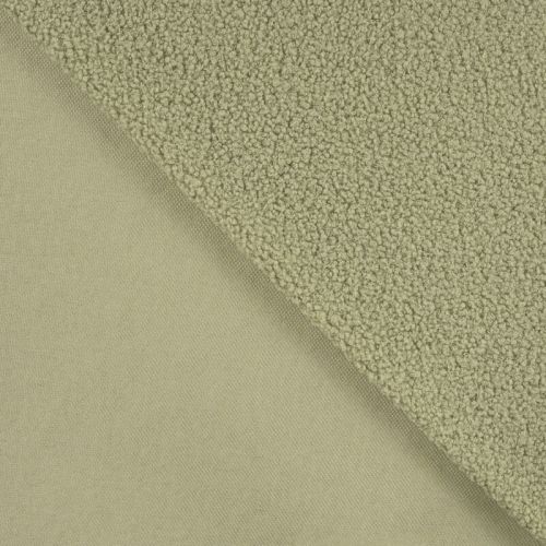 Tissu Teddy bouclette sauge