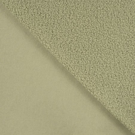 Tissu Teddy bouclette sauge
