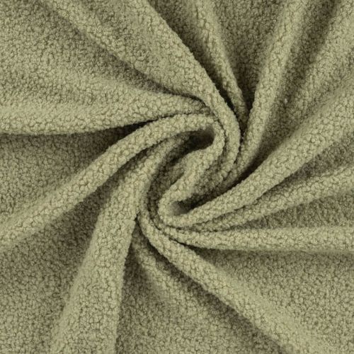 Tissu Teddy bouclette sauge