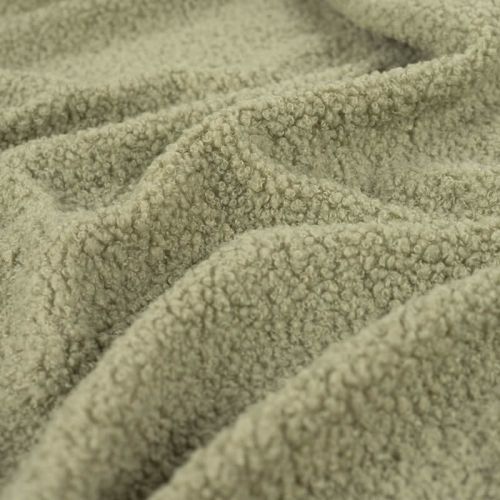 Tissu Teddy bouclette sauge