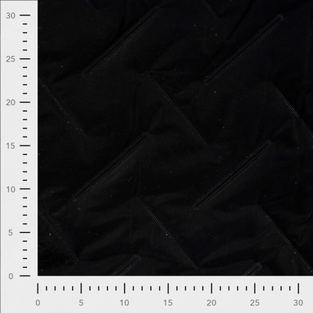Tissu matelassé doudoune noir
