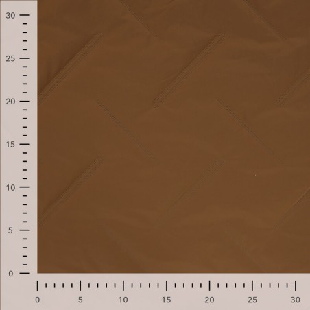 Tissu matelassé doudoune cognac