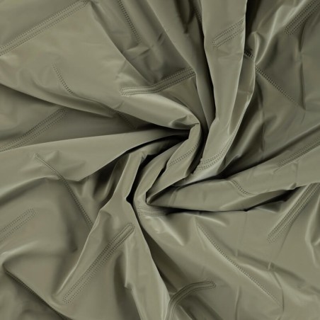 Tissu matelassé doudoune kaki clair