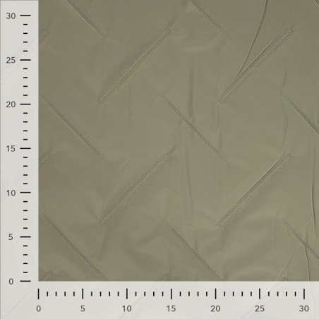 Tissu matelassé doudoune kaki clair
