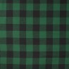 Tissu coton gratté carreaux vert et noir Tissu coton gratté carreaux vert et noir