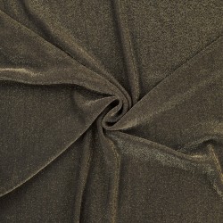 Tissu jersey scintillant noir/doré