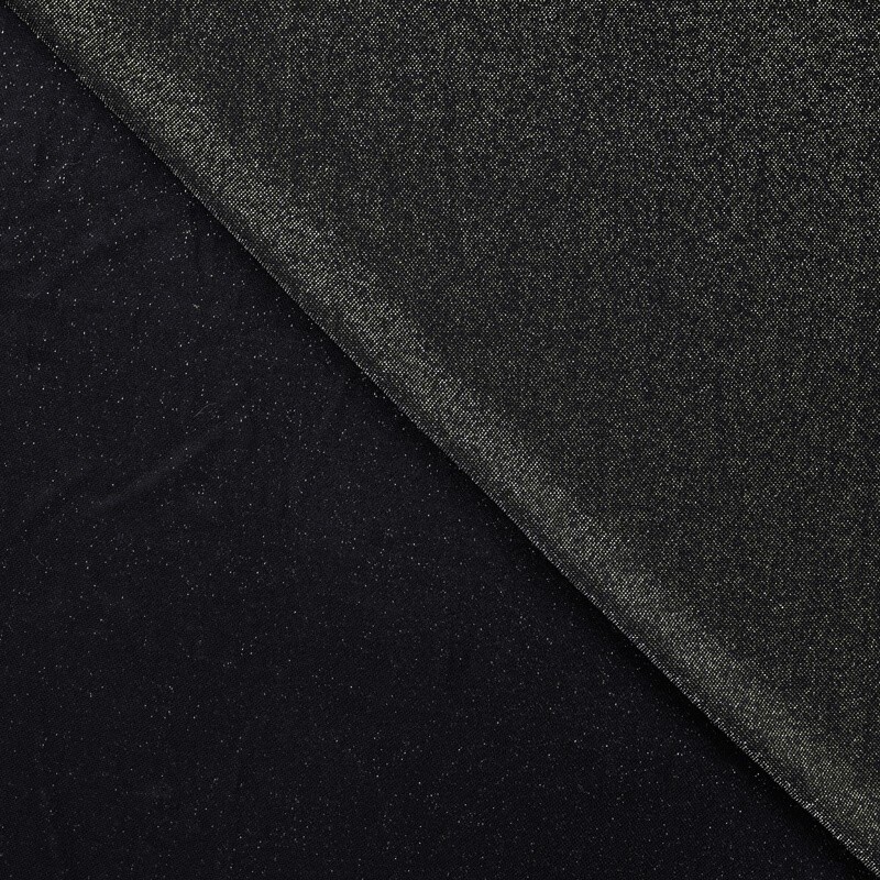 Tissu jersey scintillant noir/argent Tissu jersey scintillant noir/argent