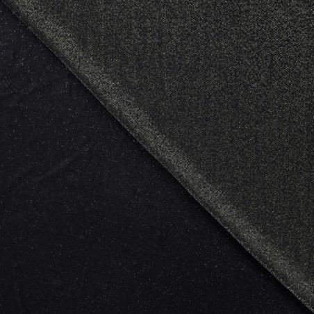 Tissu jersey scintillant noir/argent