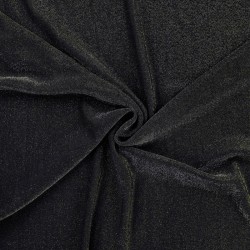Tissu jersey scintillant noir/argent