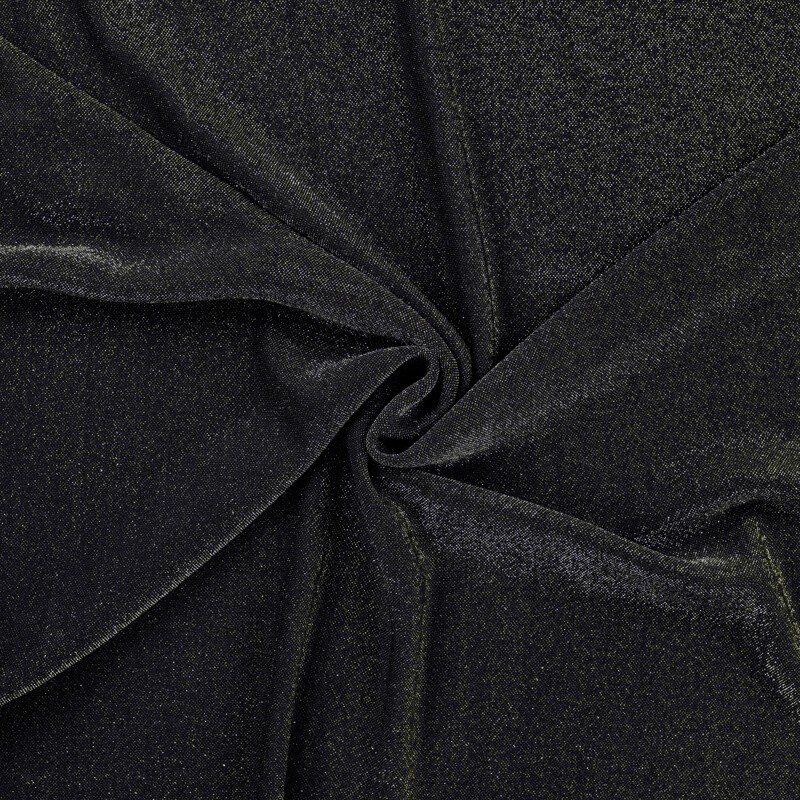 Tissu jersey scintillant noir/argent Tissu jersey scintillant noir/argent