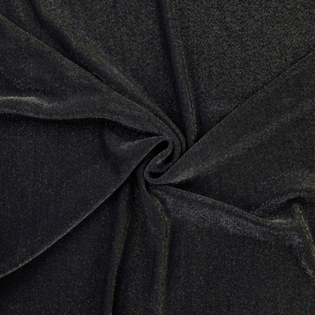 Tissu jersey scintillant noir/argent
