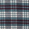 Tissu manteau carreaux pétrole
