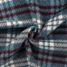 Tissu manteau carreaux pétrole