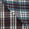Tissu manteau carreaux pétrole