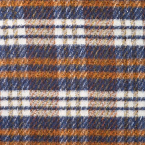 Tissu manteau carreaux cognac