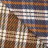 Tissu manteau carreaux cognac