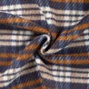Tissu manteau carreaux cognac