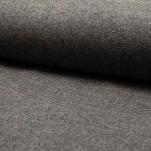 Tissu manteau style caban gris chiné
