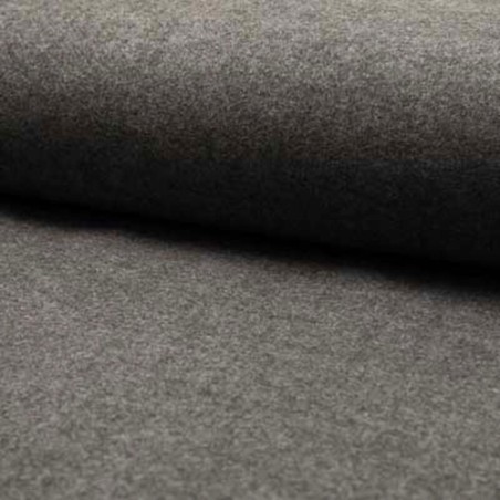 Tissu manteau style caban gris chiné