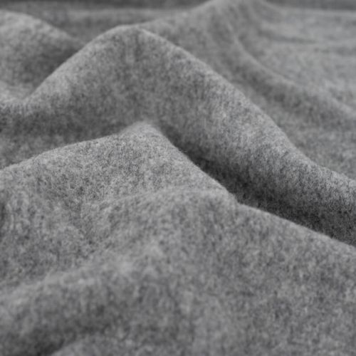 Tissu lainage gris clair 100% laine Merino, larg 140 cm