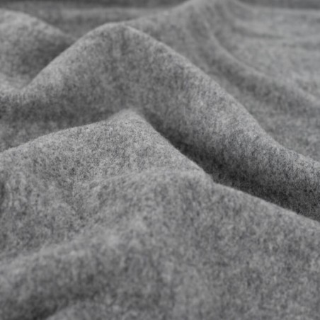 Tissu lainage gris clair 100% laine Merino, larg 140 cm