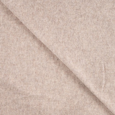 Tissu lainage écru 100% laine Merino, larg 140 cm