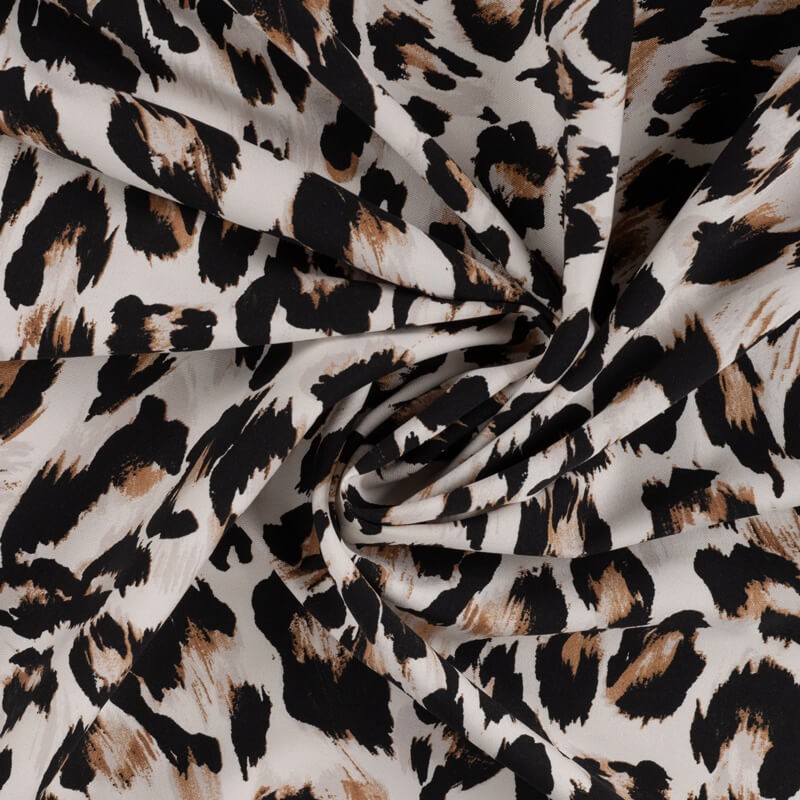 Tissu viscose stretch lourde léo sable Tissu viscose stretch lourde léo sable