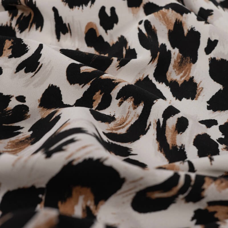 Tissu viscose stretch lourde léo sable Tissu viscose stretch lourde léo sable