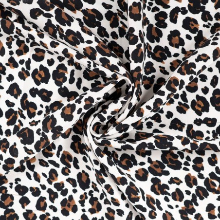 Tissu viscose twill léo sable