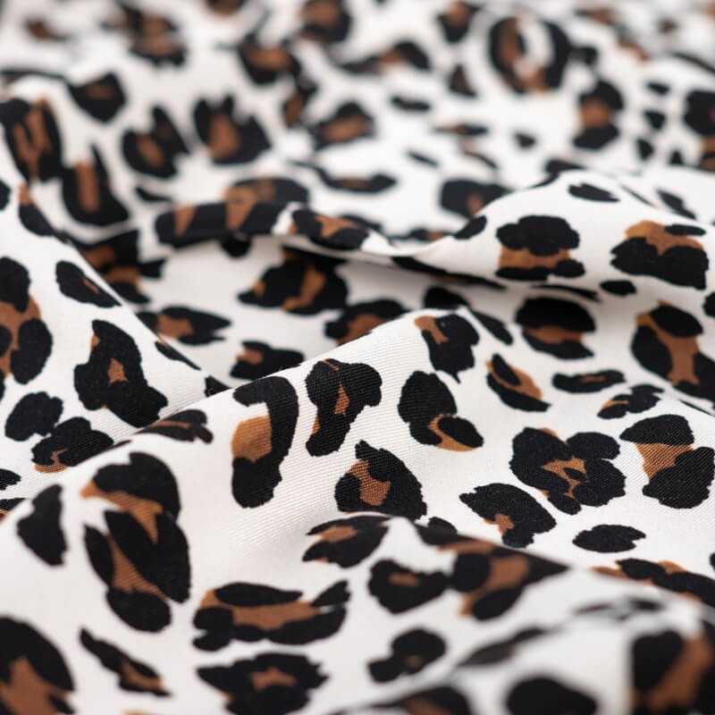 Tissu viscose twill léo sable Tissu viscose twill léo sable