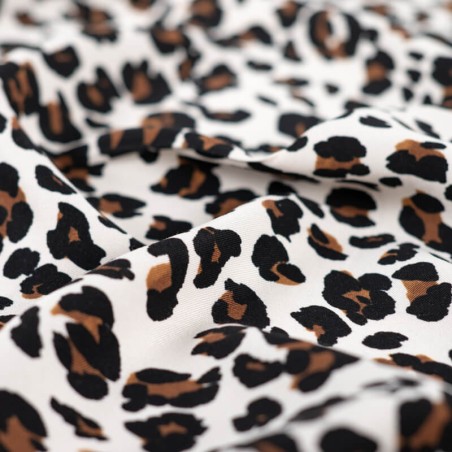Tissu viscose twill léo sable
