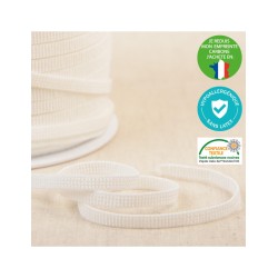 Elastique maille 6 mm blanc hypoallergenique 90%pol/10%el