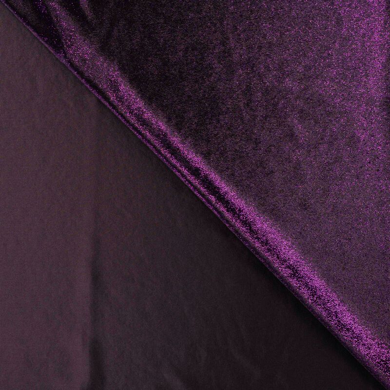 Tissu jersey velours avec lurex fuchsia Tissu jersey velours avec lurex fuchsia