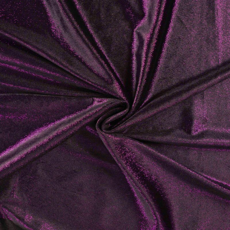 Tissu jersey velours avec lurex fuchsia Tissu jersey velours avec lurex fuchsia