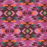 Tissu imperméable Indian graphique rose