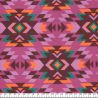 Tissu imperméable Indian graphique rose