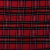Tissu gratté carreaux tartan rouge