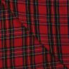 Tissu gratté carreaux tartan rouge