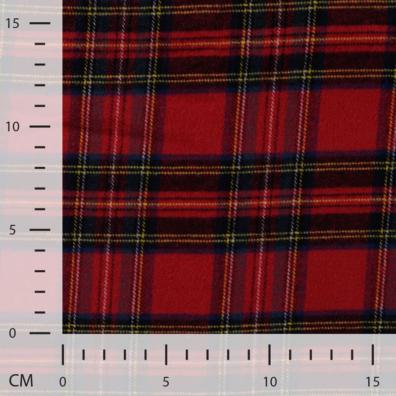Tissu gratté carreaux tartan rouge Tissu gratté carreaux tartan rouge