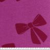 Tissu sweat noeuds fond cyclamen
