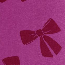 Tissu sweat noeuds fond cyclamen