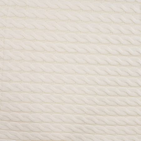 Tissu maille cablé Matilda blanc cassé 