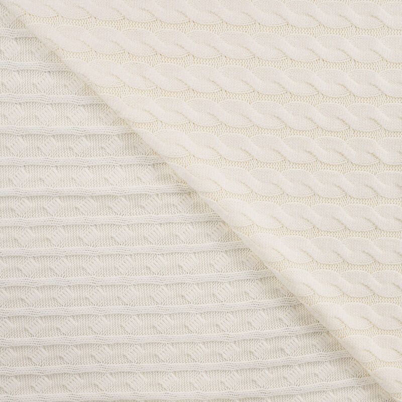 Tissu maille cablé Matilda blanc cassé Tissu maille cablé Matilda blanc cassé