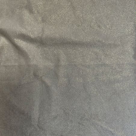 Tissu velours scintillant or fond latte
