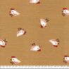 Tissu jersey poules fond sable