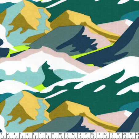 Tissu sweat fin montagnes