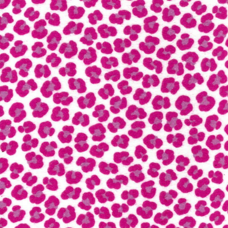 Tissu flannel léo rose Tissu flannel léo rose
