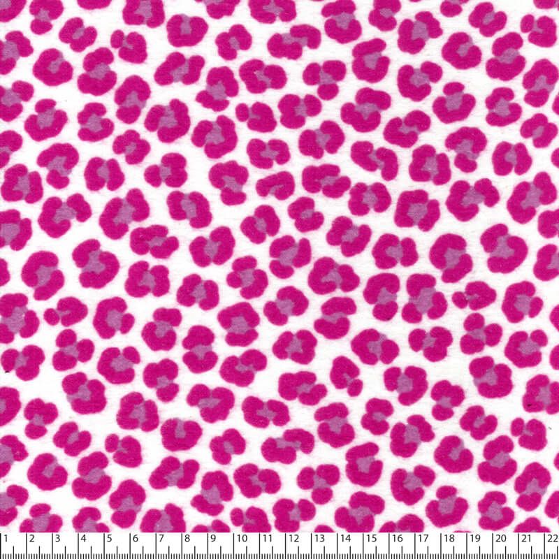 Tissu flannel léo rose Tissu flannel léo rose